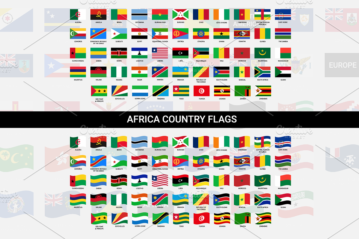 Vector flags of world countries, an Object Graphic by Nazim's Shop (Photo 7 of 9)