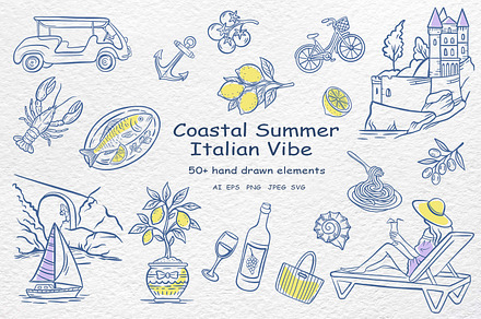 Coastal Summer Vibe, an Object Graphic by Watercolor dreams