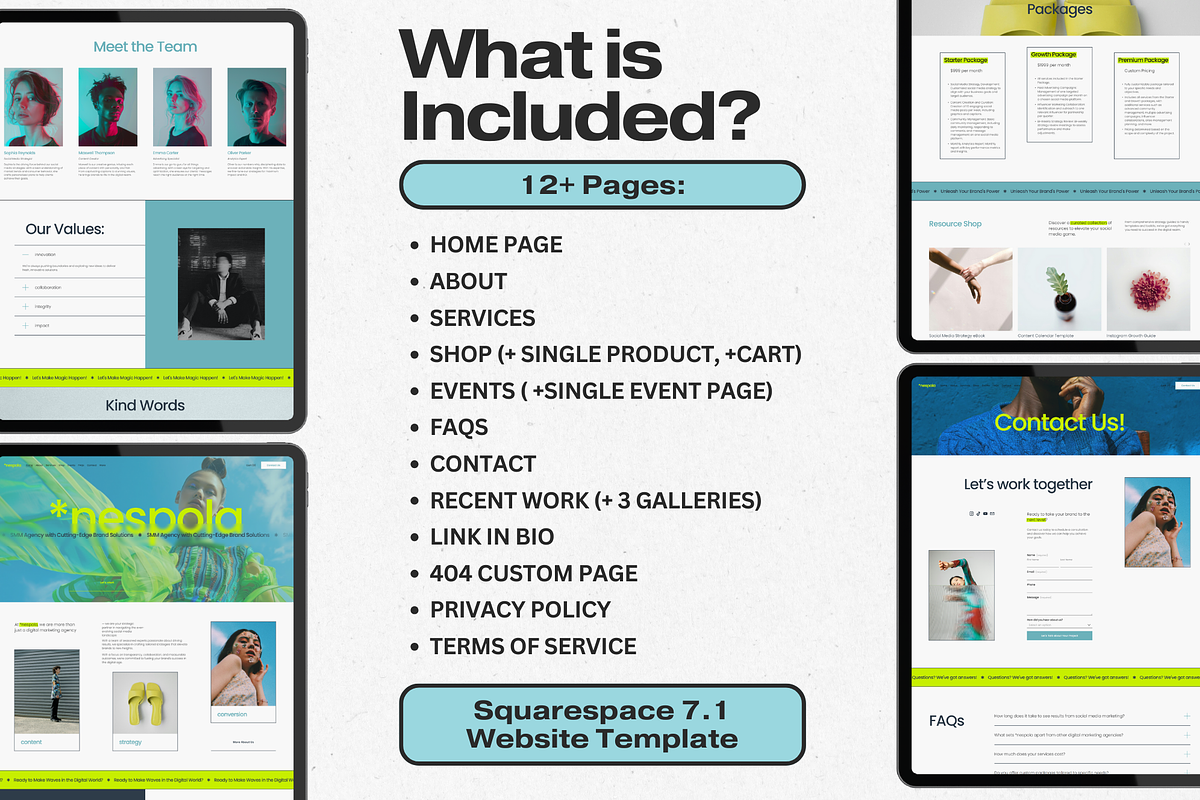 Marketing Agency Website Template, a Squarespace Template by Anastasiia VNSK (Photo 3 of 11)