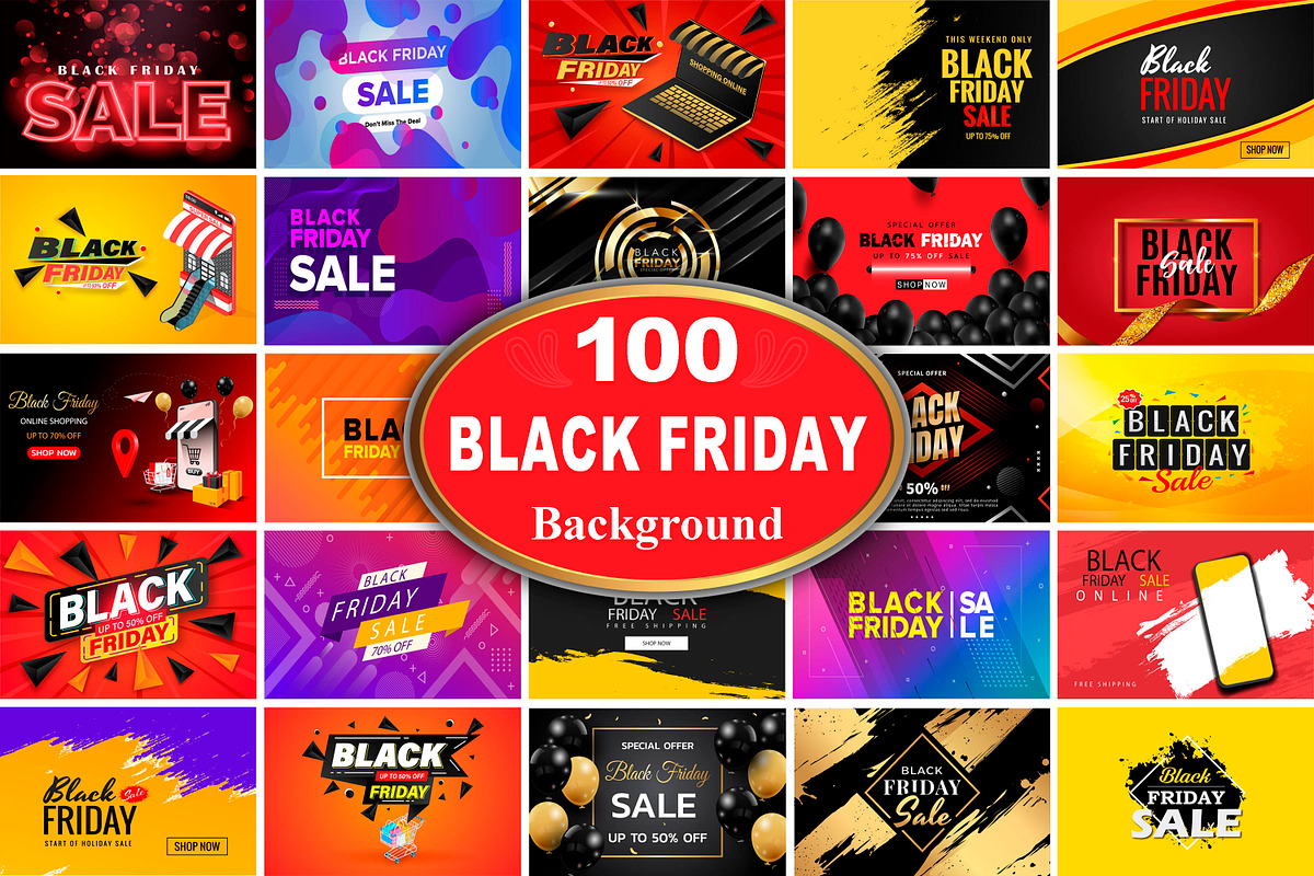 Black Friday Sale Banner Bundle, a Design Template by Digital Studio (Photo 1 of 4)