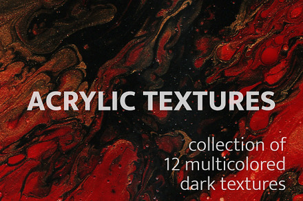 Dark multicolored acrylic textures