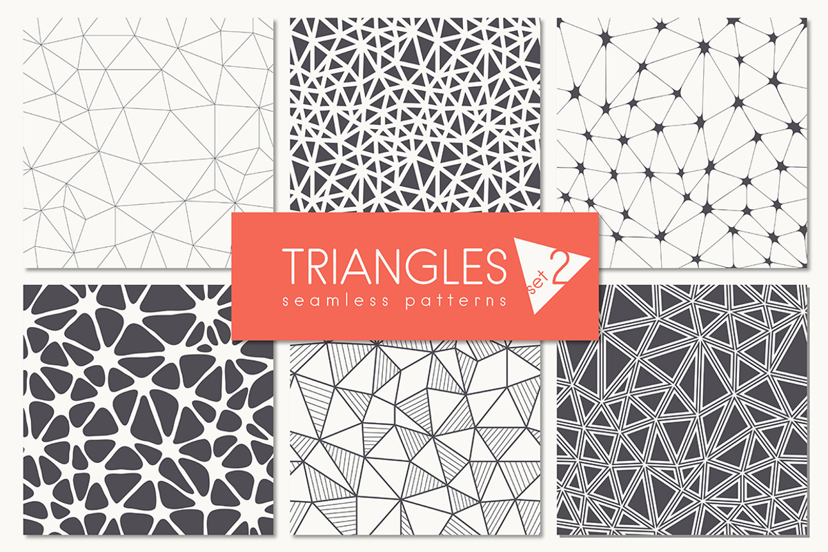 Triangles. Seamless Patterns. Set 2, a Pattern Graphic by Curly_Pat