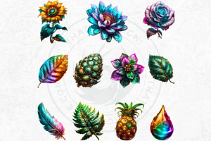 Techno Nature Clipart Set