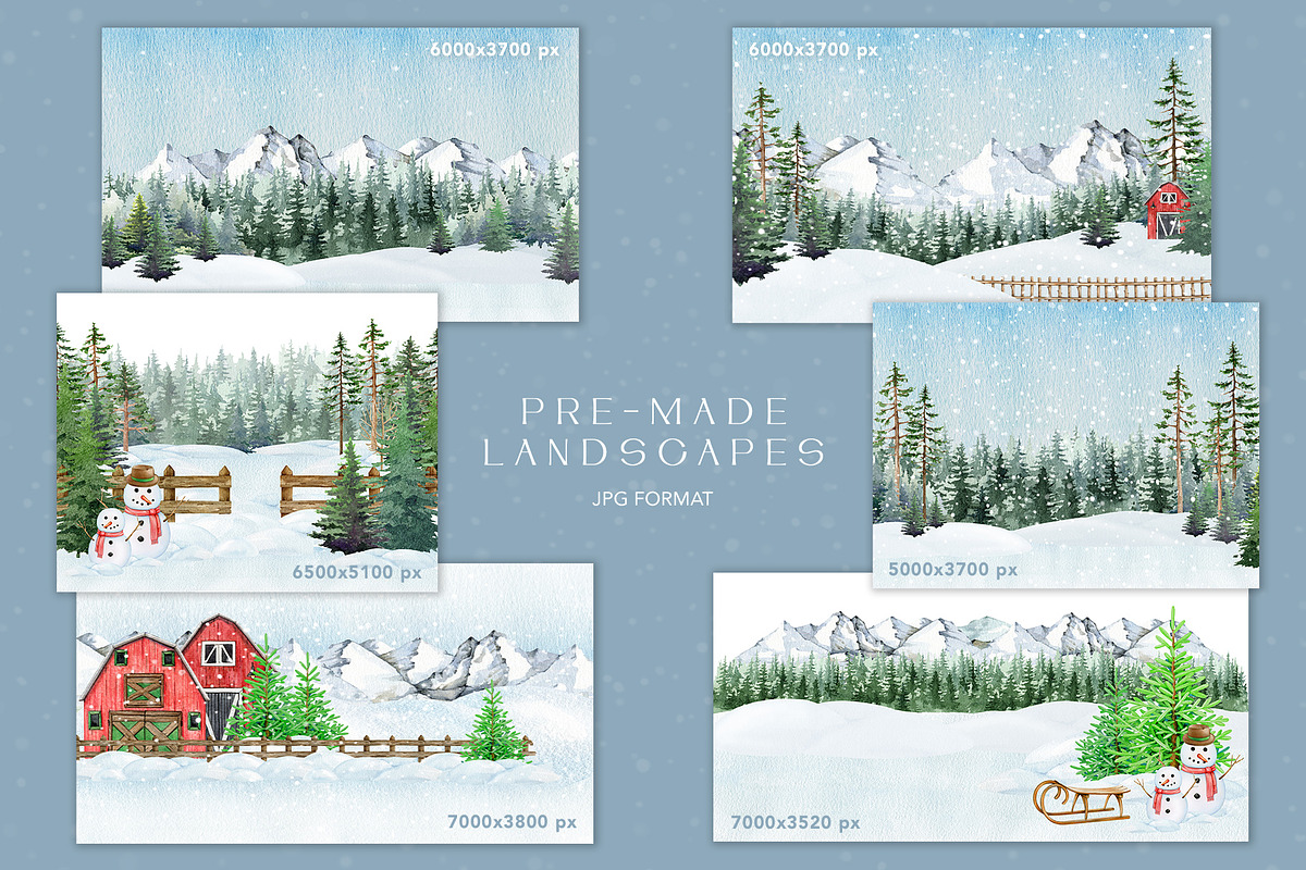 Winter Wonderland Clipart, a Seasonal Illustration by AnitaPol (Photo 12 of 20)