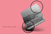 Square Hardcover Book Mock-up, a Print Template by Madbiologist (Thumbnail 4 of 5)