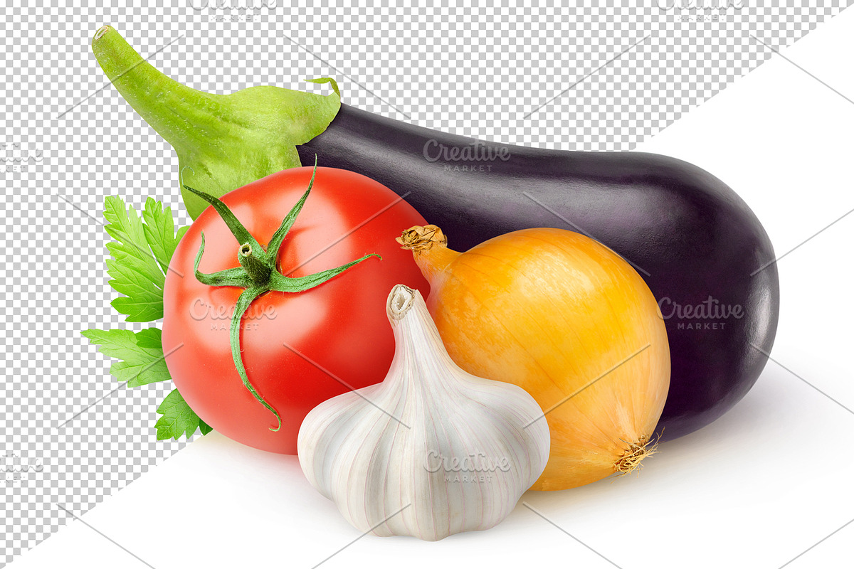 Eggplant and other vegetables preview 3