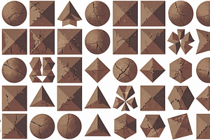 50 Geometric Distressed Shapes