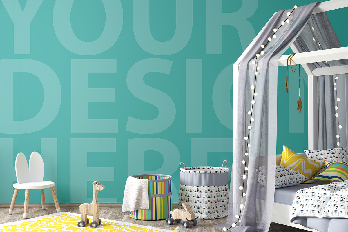 Kids room mockup modern, a Mockup by Radmila (Photo 2 of 5)