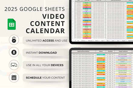 YouTube & Social Media Planner 2025