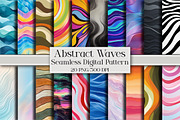 Abstract Waves Seamless Digital Patt, a Pattern Graphic by Libby Wishes (Thumbnail 1 of 7)