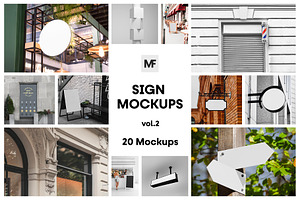 Signage Mockups vol.02 - Advertising, an Advertising Mockup by MockupForest