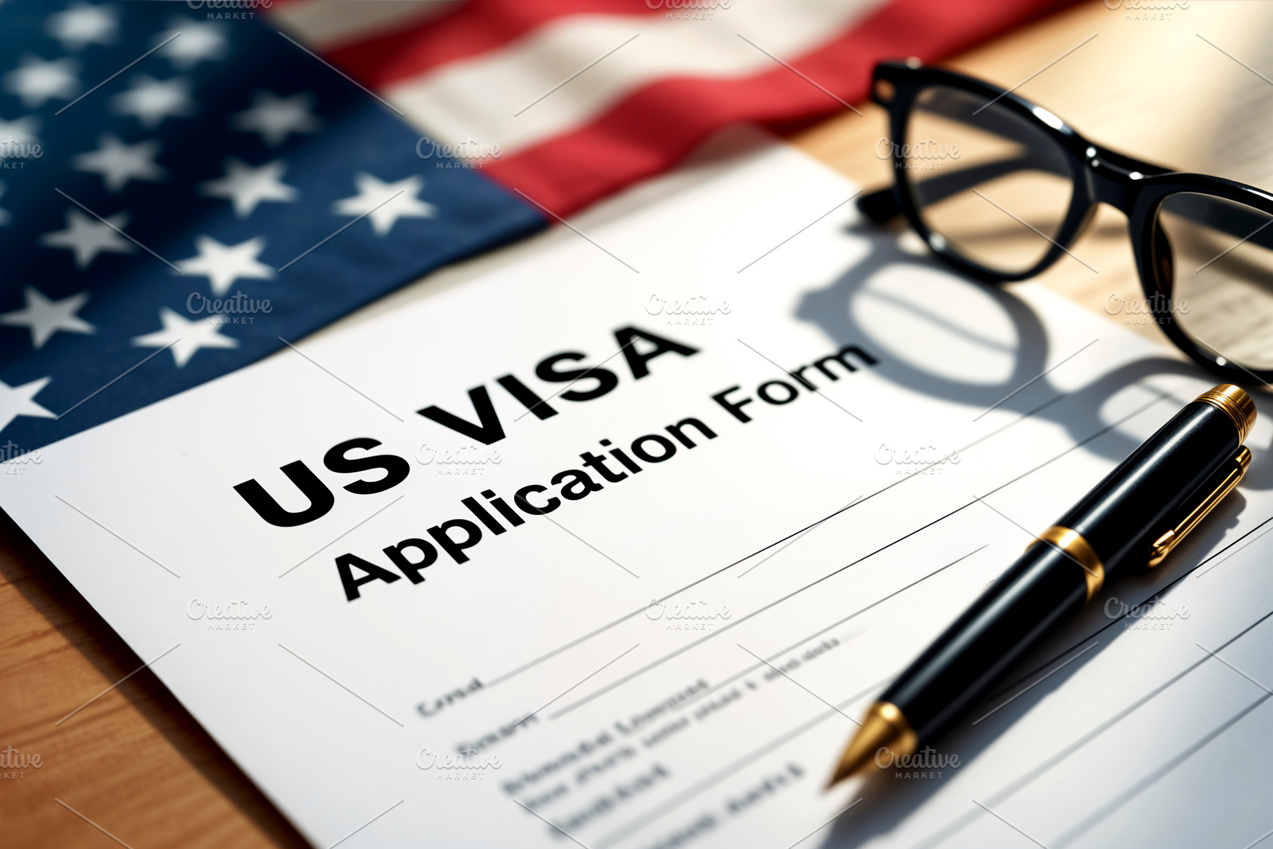 US Visa Application form, a Photo by rarrarorro