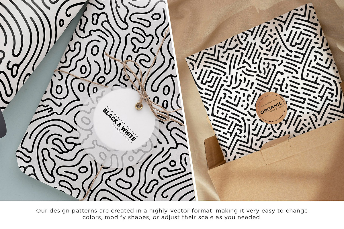 Chic Monochrome Pattern Sets, a Pattern Graphic by Vibrand Studio (Photo 8 of 12)
