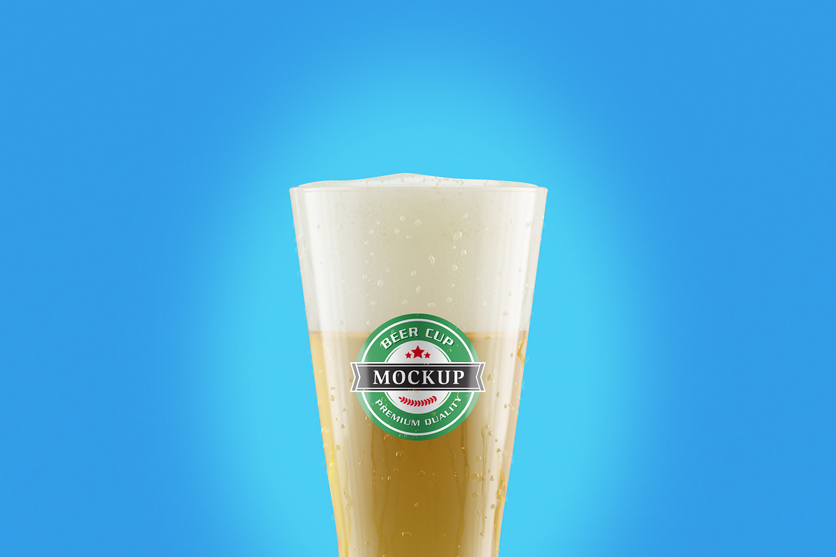 Realistic Beer Cup Mock-up, a Print Template by Propex (Photo 2 of 14)