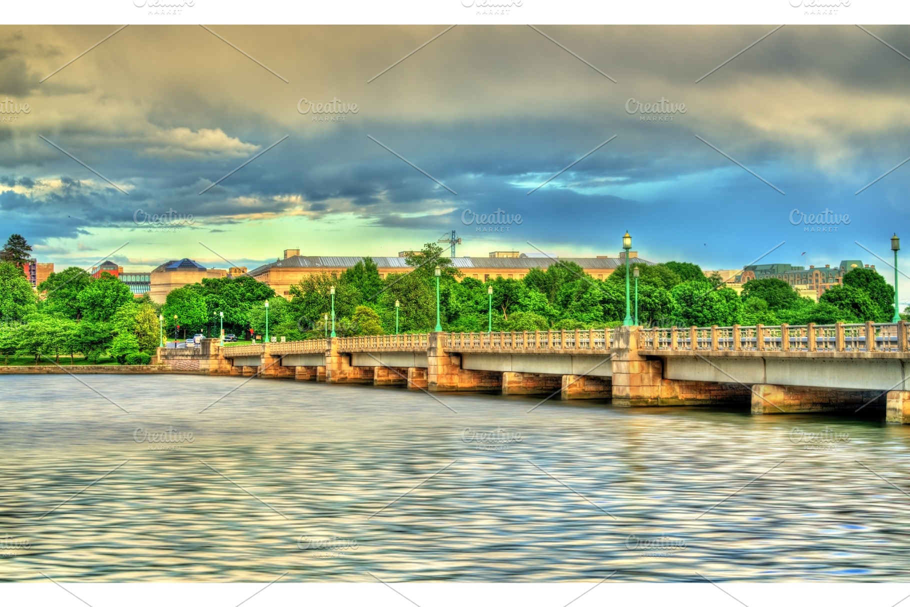 The Kutz Memorial Bridge across the Tidal Basin in Washington, D.C., a Nature Photo by Leonid Andronov