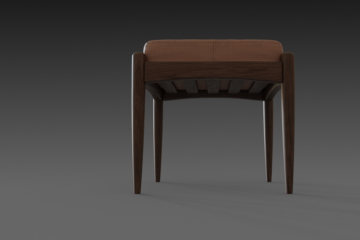 Chair with brown leather pillow, a Furniture 3D Model by NojskaAksjon (Photo 14 of 20)