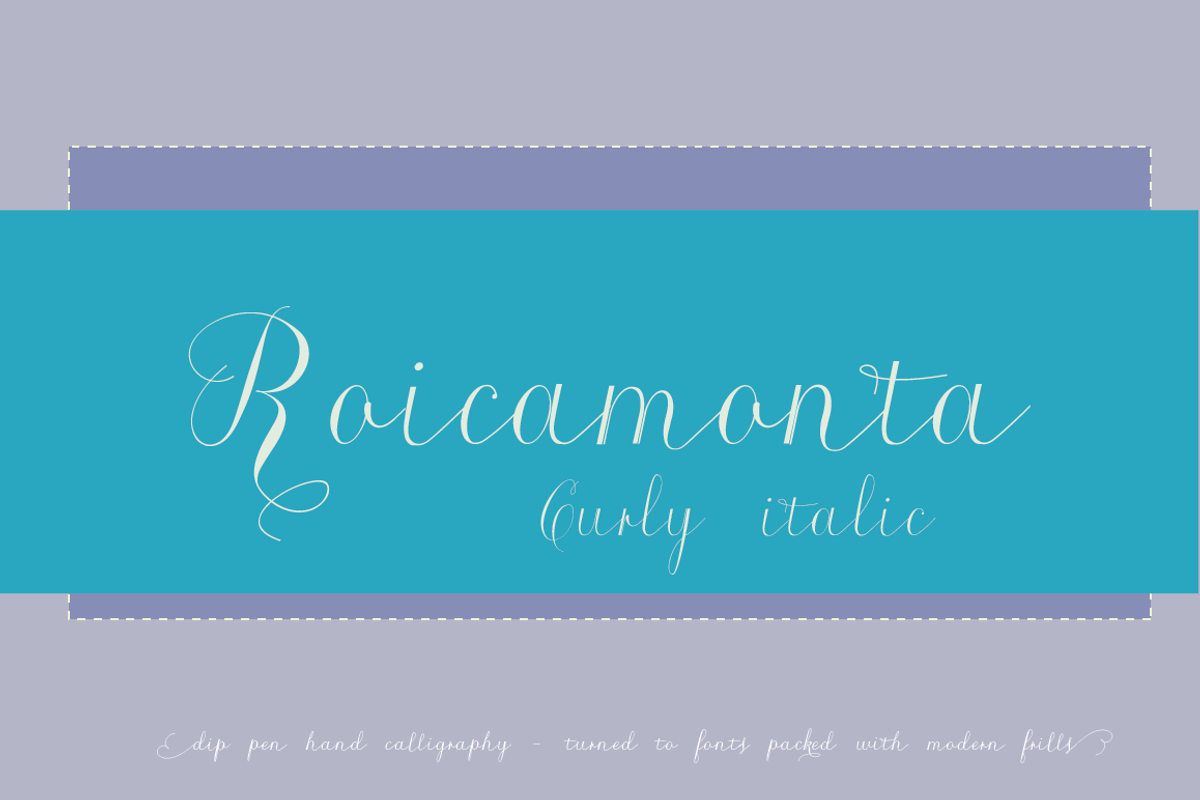 Roicamonta Curly Italic otf font preview 4