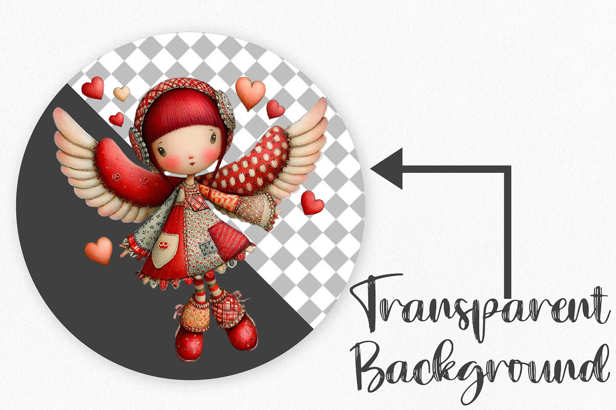 Quirky Valentine Girl Clipart Bundle, an Illustration by Canvas Craft (Photo 2 of 6)