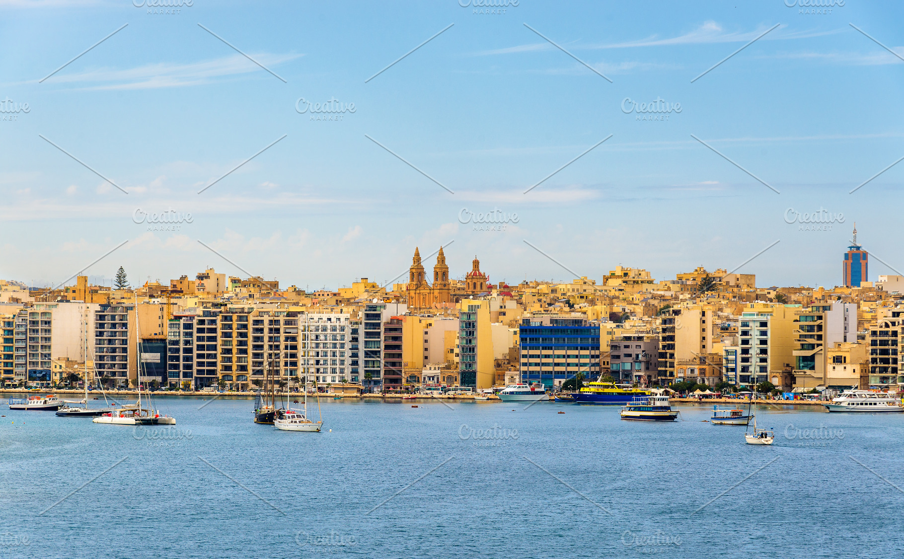 View of Sliema town in Malta, an Architecture Photo by Leonid Andronov
