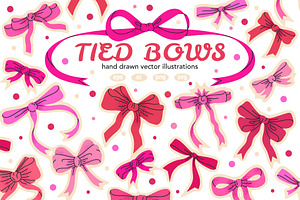 Hand drawn vector bows, a Decorative Illustration by Torontotokio