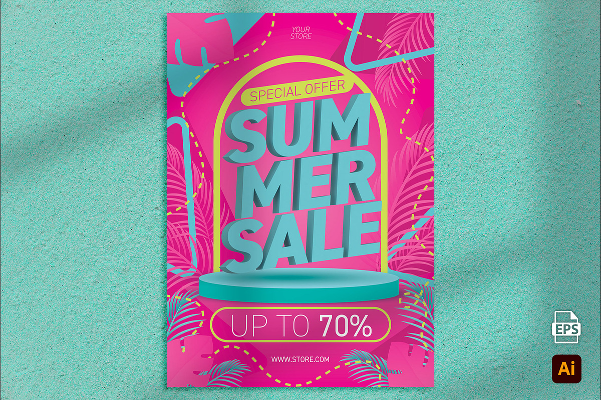 Summer Sale Flyer, a Print Template by Aarley Kaiven (Photo 2 of 2)