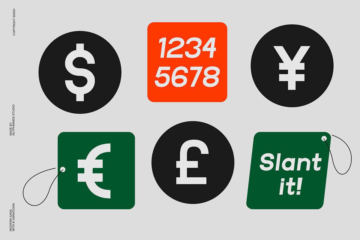 Onlygraphic - 8 Variations Included, a Sans Serif Font by Glyphminds Studios (Photo 8 of 10)