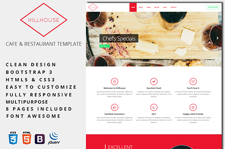 Hillhouse - Cafe/Restaurant Template