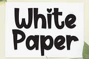 White Paper | Script Font, a Script Font by Scratchones (Thumbnail 1 of 8)