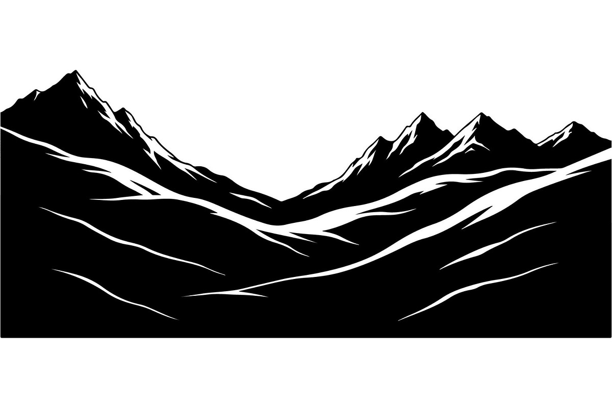 Mountain Range Silhouette, an Object Graphic by Designer_Momina (Photo 6 of 20)