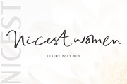 The Nicest Women // Font Duo, a Script Font by Andika Fez (Thumbnail 1 of 7)