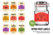 Fruit Design Kit – Vintage Templates, a Food Illustration by Lettering_Logo (Thumbnail 5 of 14)