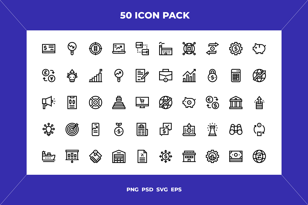 Trading icons, an Outline Icon by Wencory (Photo 1 of 2)