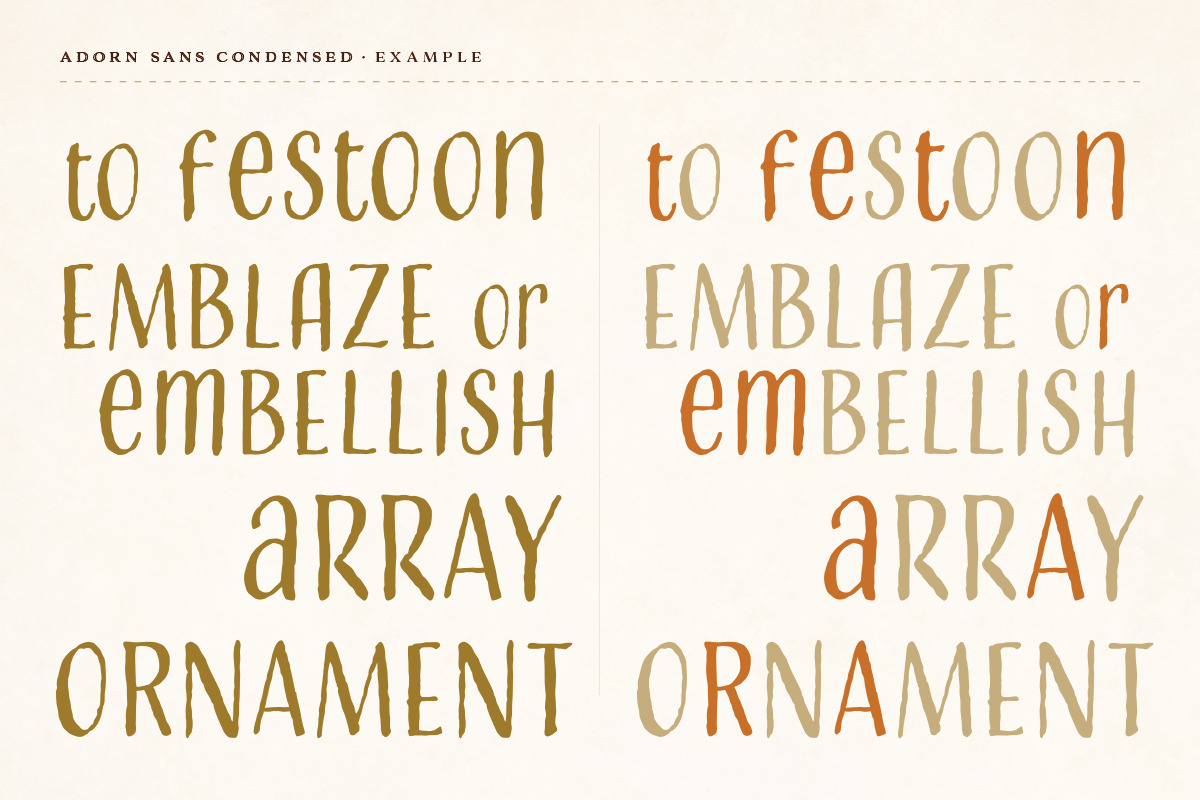 Adorn Collection, a Sans Serif Font by Laura Worthington (Photo 24 of 62)