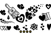 Heart Brush Stroke Clipart Set, an Illustration by designvectx (Thumbnail 3 of 3)