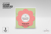 Clear Square Flat Boxes Mockup, a Packaging Mockup by INCDesign (Thumbnail 10 of 14)