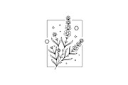 Lavender Flower Lineart Logo, a Branding & Logo Template by Buqancreative (Thumbnail 1 of 4)
