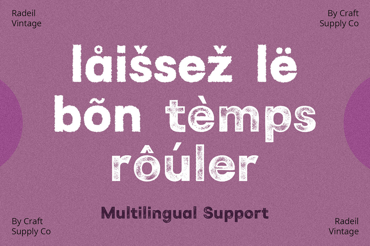 Radeil Vintage – Sans Serif Font, a Sans Serif Font by Craft Supply Co. (Photo 8 of 8)