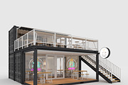 3D Model Container Cafe 7, an Architecture 3D Model by SR 3D Visual (Thumbnail 7 of 24)