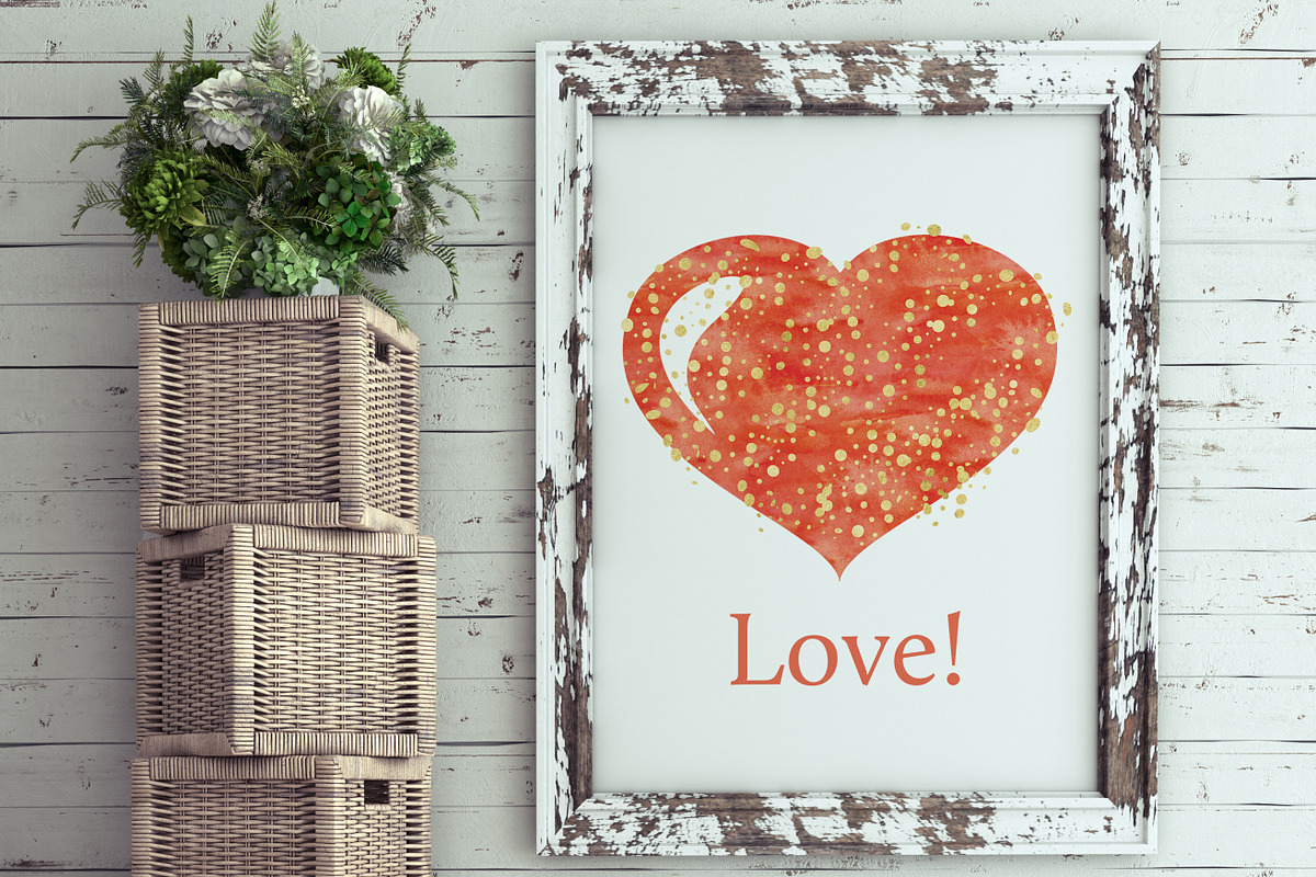 Watercolor Hearts Collection 001, an Object Graphic by savanamm design (Photo 2 of 4)