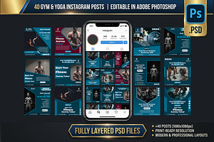 Gym - Fitness - Yoga - Instagram Kit