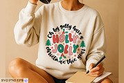 Retro Holly Jolly Christmas T-Shirt, a Seasonal Illustration by mh_arif (Thumbnail 3 of 4)
