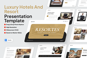 Luxury Hotels And Resort Keynote, a Presentation Template by SquidPixey