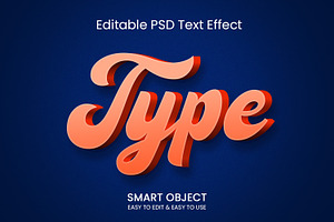 Type Editable 3d Text Effect