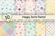 Happy Dots Pastel Digital Paper, a Pattern Graphic by FloridPrintables (Thumbnail 1 of 9)