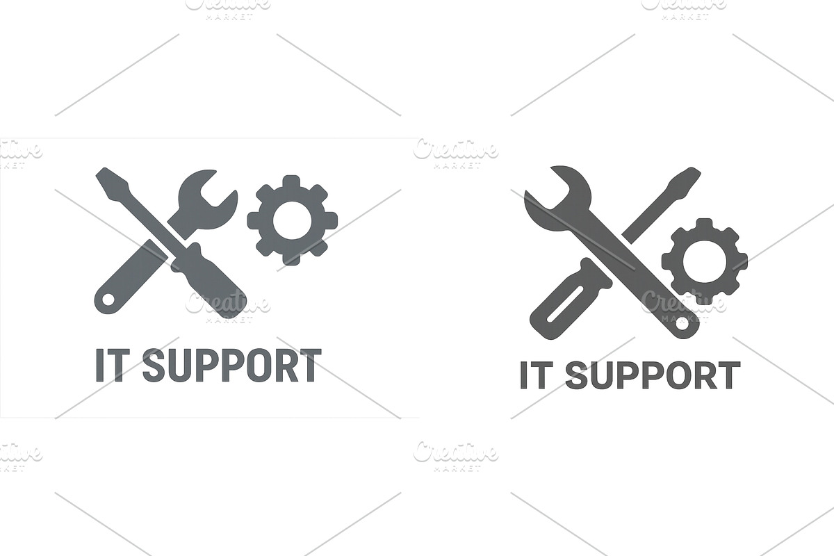 IT support icons featuring tools and, a Technology Illustration by ZinetroN