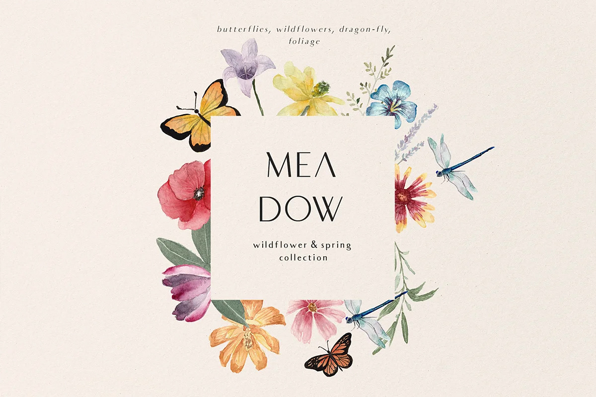 Wildflowers & Animals GRAPHIC BUNDLE, a Decorative Illustration by Grace Noboa Illustrations (Photo 5 of 8)