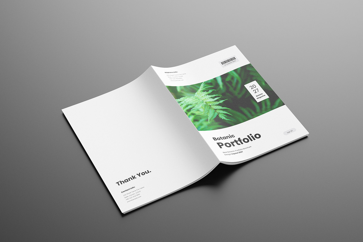 Botanic Portfolio Brochure Layout, a Magazine Template by Seeing-art (Photo 9 of 11)