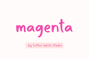 Magenta, a Handwritten Font by Sofia Skoog
