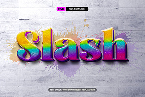 3D Rainbow PSD Text Editable