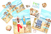 Happy Holidays watercolor set, an Illustration by JennyColorArt (Thumbnail 3 of 7)